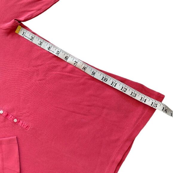 Eddie Bauer 3/4 Length Sleeves Cotton Henley Button Front Women’s T-shirt - Picture 8 of 8